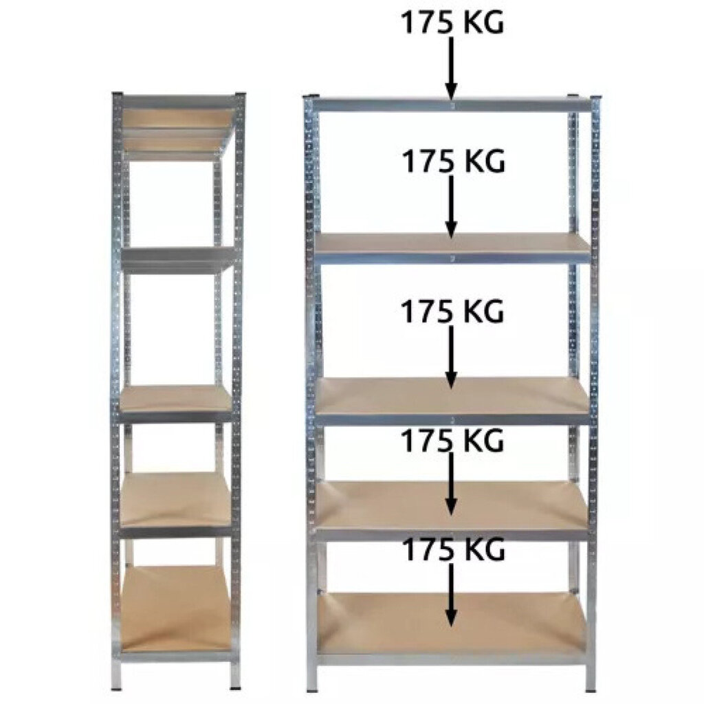 Sandėliavimo lentyna, Malatec 220x100x45 цена и информация | Sandėliavimo lentynos | pigu.lt