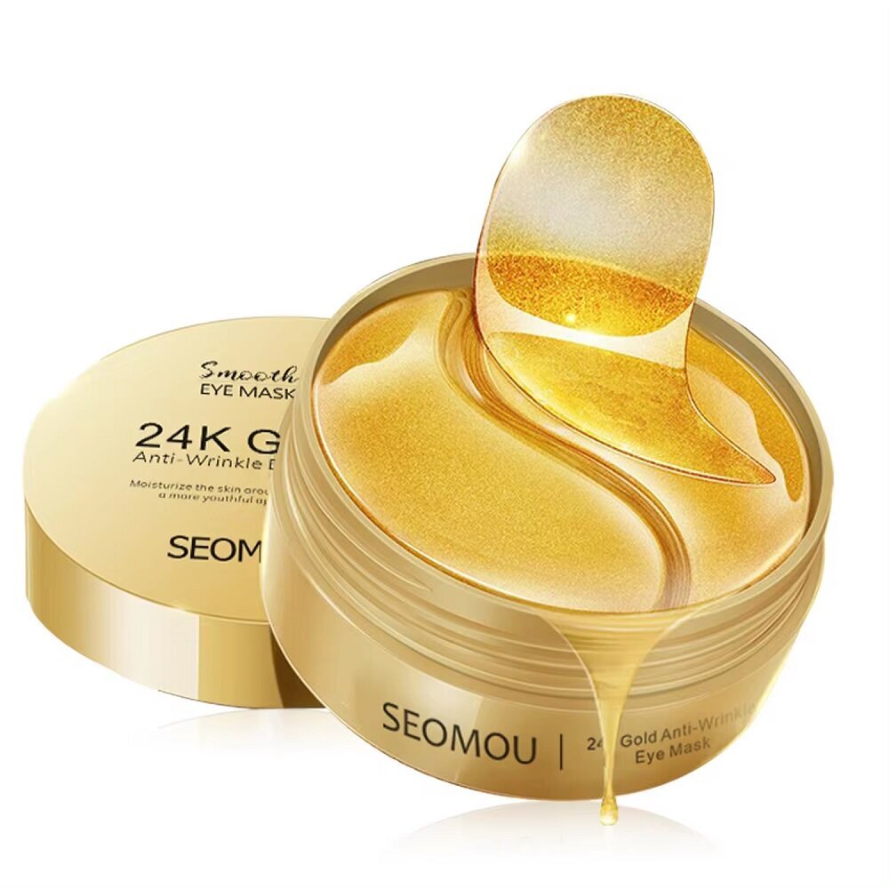 Paakių padeliai Seomou 24K Gold, 60 vnt kaina ir informacija | Veido kaukės, paakių kaukės | pigu.lt