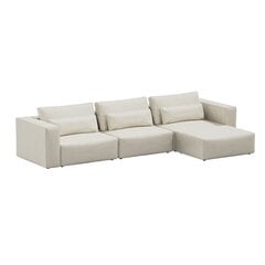 Kampinė sofa riposo grande, 375x185x105 cm, smėlio spalvos kaina ir informacija | Minkšti kampai | pigu.lt