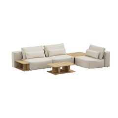 Kampinė sofa Riposo Grande, 330x205x85cm, smėlio spalvos kaina ir informacija | Sofos | pigu.lt