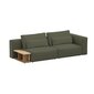 Dvigulė sofa su šoniniu stalu, Riposo Grande, 250x105x85cm, žalia kaina ir informacija | Sofos | pigu.lt