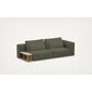 Dvigulė sofa su šoniniu stalu, Riposo Grande, 250x105x85cm, žalia kaina ir informacija | Sofos | pigu.lt