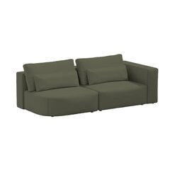 Apvali dvigulė sofa, Riposo Grande, 225x105x85cm, žalia kaina ir informacija | Sofos | pigu.lt