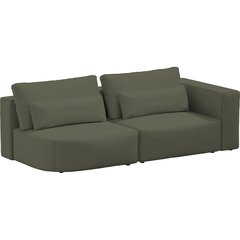 Apvali dvigulė sofa, Riposo Grande, 225x105x85cm, žalia kaina ir informacija | Sofos | pigu.lt