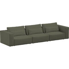 Trivietė sofa, Riposo Grande, 375x105x85cm, žalia kaina ir informacija | Sofos | pigu.lt