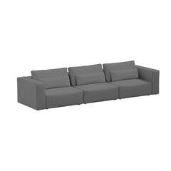 Trivietė sofa, Riposo Grande, 375x105x85cm, pilka kaina ir informacija | Sofos | pigu.lt