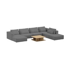 U formos sofa su žurnaliniu staliuku, Riposo Grande, 405x285x85cm, pilka kaina ir informacija | Minkšti kampai | pigu.lt