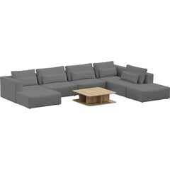 U formos sofa su žurnaliniu staliuku, Riposo Grande, 405x285x85cm, pilka kaina ir informacija | Minkšti kampai | pigu.lt