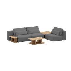 Kampinė sofa su kavos staliuku, Riposo Grande, 330x205x85cm, pilka kaina ir informacija | Sofos | pigu.lt