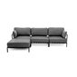 Sofa su atrama kojoms, Sit Sit Outdoor, 234x156x78 cm, pilka kaina ir informacija | Lauko baldų komplektai | pigu.lt