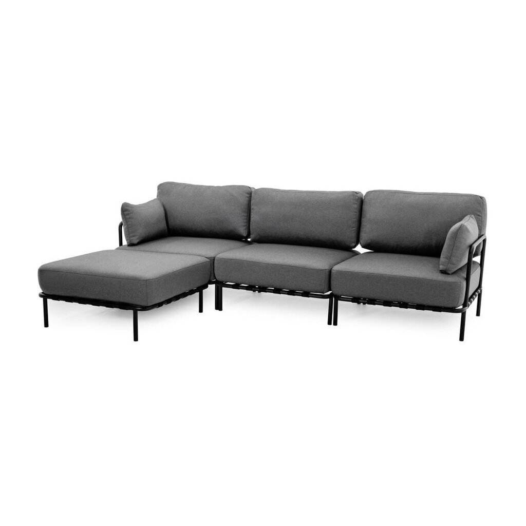 Sofa su atrama kojoms, Sit Sit Outdoor, 234x156x78 cm, pilka kaina ir informacija | Lauko baldų komplektai | pigu.lt