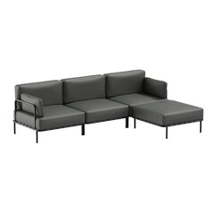 Sofa su atrama kojoms, Sit Sit Outdoor, 234x156x78 cm, pilka цена и информация | Комплекты уличной мебели | pigu.lt