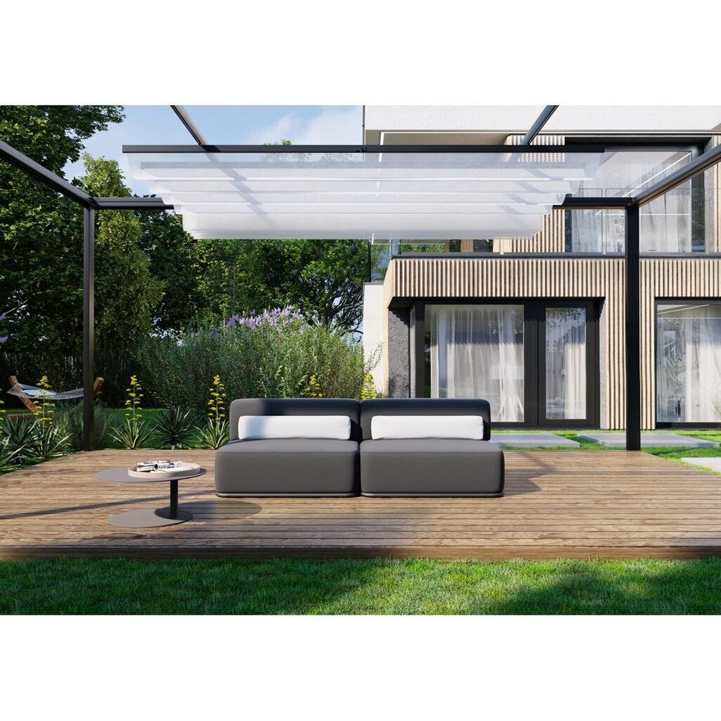 Sofos modulis, Sit Sit Outdoor, 202x80x78 cm, pilkas kaina ir informacija | Lauko baldų komplektai | pigu.lt
