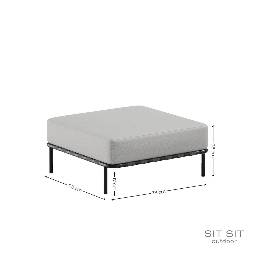 Sofos pagalvėlė, Sit Sit Outdoor, 78x78x38 cm, pilka kaina ir informacija | Lauko baldų komplektai | pigu.lt