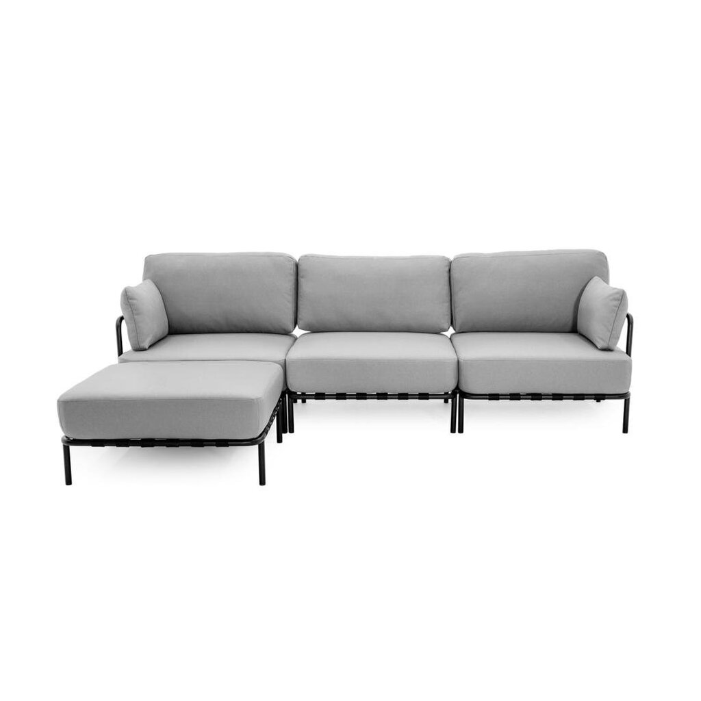 Sofa su atrama kojoms, Sit Sit Outdoor, 234x156x78 cm, pilka цена и информация | Lauko baldų komplektai | pigu.lt