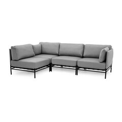 Kampinė sofa Sit Sit Outdoor, 234x156x78, pilka kaina ir informacija | Lauko baldų komplektai | pigu.lt