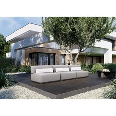 Sofa Sit Sit Outdoor, 303x78x80 cm, pilka kaina ir informacija | Lauko baldų komplektai | pigu.lt