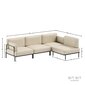 Kampinė sofa Sit Sit Outdoor, 234x156x78 cm, smėlio spalvos kaina ir informacija | Lauko baldų komplektai | pigu.lt