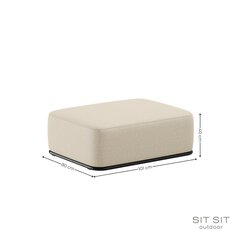 Sofos modulis su pagalve Sit Sit Outdoor, 101x80x40 cm, smėlio spalvos kaina ir informacija | Lauko baldų komplektai | pigu.lt