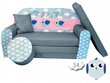 Vaikiška sofa Fortisline Debesys, pilka kaina ir informacija | Vaikiški sėdmaišiai, foteliai, pufai | pigu.lt