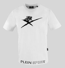 Marškinėliai vyrams Plein Sport TIPS413W, balti kaina ir informacija | Vyriški marškinėliai | pigu.lt
