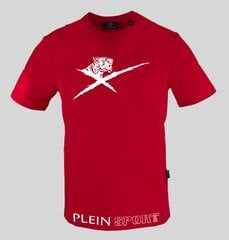 Marškinėliai vyrams Plein Sport TIPS413R, raudoni цена и информация | Мужские футболки | pigu.lt