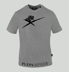 Marškinėliai vyrams Plein Sport TIPS413G, pilki kaina ir informacija | Vyriški marškinėliai | pigu.lt