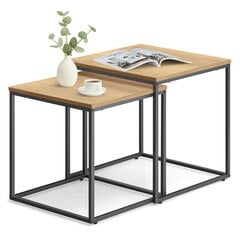 Комплект из 2-х кофейных столиков Leobert, коричневый/черный цена и информация | Журнальные столы | pigu.lt