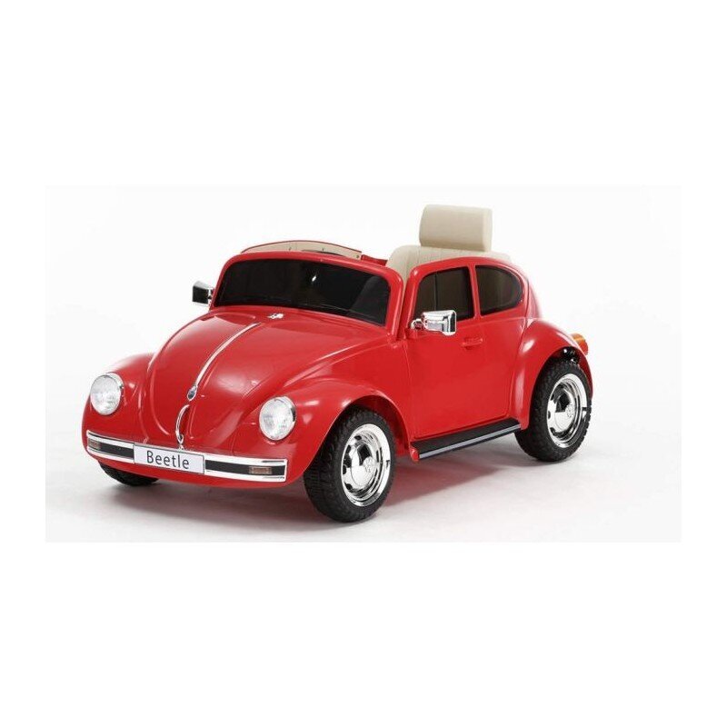 Vienvietis vaikiškas elektromobilis Beetle 12V, raudonas цена и информация | Elektromobiliai vaikams | pigu.lt