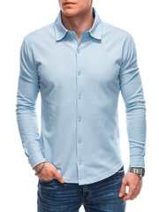 элегантная рубашка с длинными рукавами K659 - синяя цена и информация | Рубашка мужская | pigu.lt