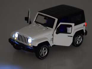 Игрушечный внедорожник Jeep Wrangler 1:32, белый цена и информация | Игрушки для мальчиков | pigu.lt