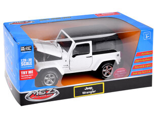 Игрушечный внедорожник Jeep Wrangler 1:32, белый цена и информация | MSZ Игрушки | pigu.lt