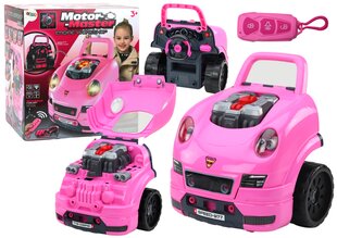 Игрушечный автомобиль с двигателем Мастерская DIY, розовый цена и информация | Игрушки для девочек | pigu.lt