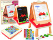 Daugiafunkcinis dvipusis žaidimų stalas Lean Toys 3in1, raudonas цена и информация | Lavinamieji žaislai | pigu.lt