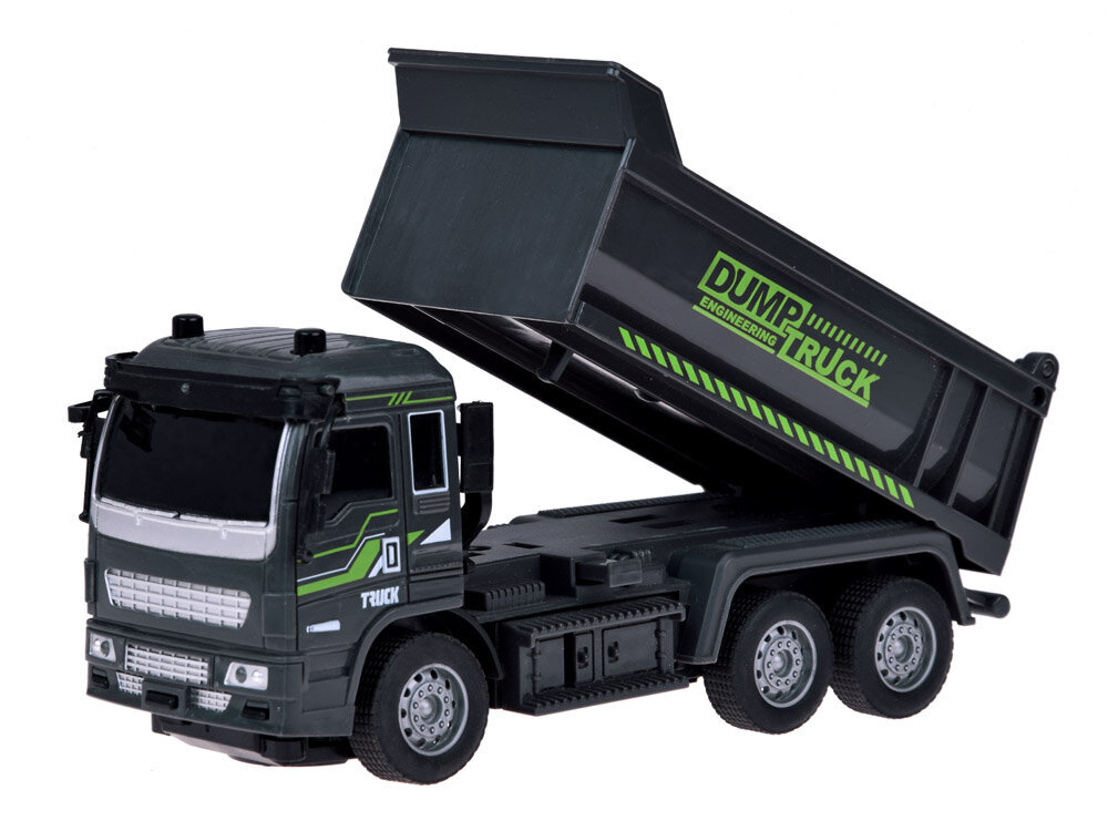 Nuotoliniu būdu valdomas savivartis sunkvežimis, juodas kaina ir informacija | Žaislai berniukams | pigu.lt