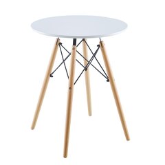 круглый стол - matera, 60x60 см, белый цена и информация | Кухонные и обеденные столы | pigu.lt