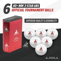 мячи для настольного тенниса joola prime 6шт, белые цена и информация | Мячи для настольного тенниса | pigu.lt