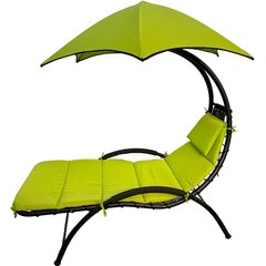 подвесное кресло-качалка - saska garden , желтый, 200x125x180 см цена и информация | Садовые стулья, кресла, пуфы | pigu.lt