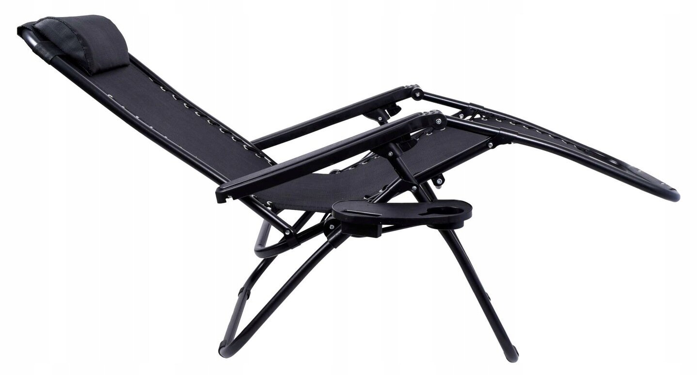 Lauko kėdė-gultas Fluxar home GL0013, juodas цена и информация | Lauko kėdės, foteliai, pufai | pigu.lt