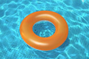 Plaukimo ratas Bestway, oranžinis, 91 cm kaina ir informacija | Pripučiamos ir paplūdimio prekės | pigu.lt