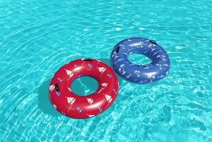 Plaukimo žiedas Bestway, 119cm, raudonas kaina ir informacija | Pripučiamos ir paplūdimio prekės | pigu.lt