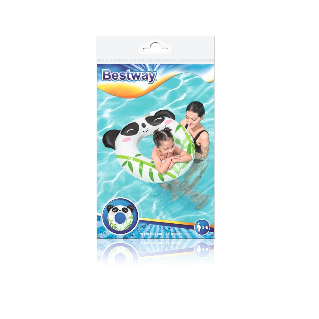 Plaukimo ratas Bestway, 79 cm, baltas цена и информация | Pripučiamos ir paplūdimio prekės | pigu.lt