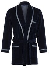 Мужской хлопковый халат, синий цена и информация | Мужские халаты, пижамы | pigu.lt