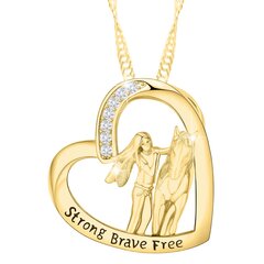 Ожерелье Женщина с лошадью SIN40 720 цена и информация | Украшения на шею | pigu.lt