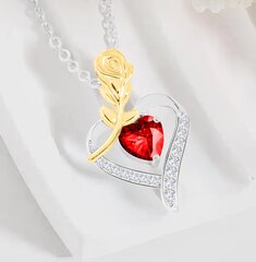 Ожерелье "Роза-сердце SIN40 705 цена и информация | Украшения на шею | pigu.lt