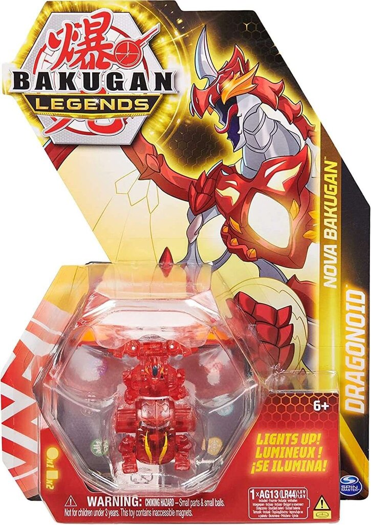 Kortelės su šviečinčia figūrėle Nova Dragonoid Bakugan Legends цена и информация | Žaislai berniukams | pigu.lt