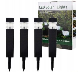 Встраиваемый светильник на солнечных батареях Martom Black, 39 см, 4 шт. цена и информация | Уличные светильники | pigu.lt
