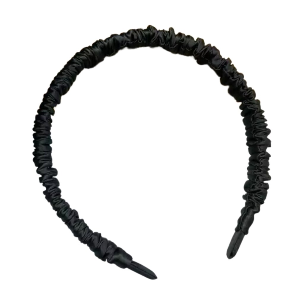 Natūralaus šilko lankelis (juodas) kaina ir informacija | Plaukų aksesuarai | pigu.lt