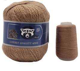 Нитки для вязания Mink Yarn Coomamuu Cashmere, 50 г + 20 г, 350 м, зеленые цена и информация | Принадлежности для вязания | pigu.lt