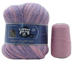 Siūlai Mink Yarn Siūlai Coomamuu Cashmere, 50g+20g, violetiniai kaina ir informacija | Mezgimui | pigu.lt